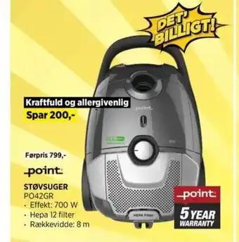 Power STØVSUGER PO42GR tilbud