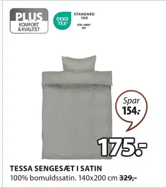 JYSK TESSA SENGESÆT I SATIN tilbud
