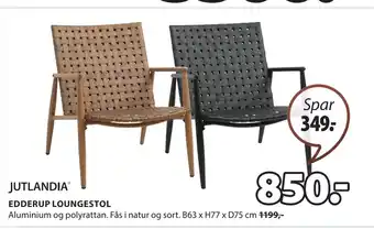JYSK EDDERUP LOUNGESTOL tilbud