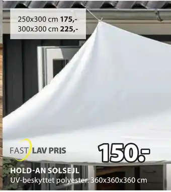JYSK HOLD-AN SOLSEJL tilbud