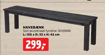 jem & fix HAVEBÆNK tilbud