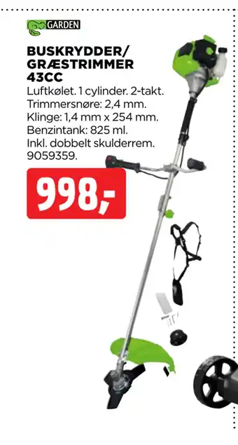 jem & fix BUSKRYDDER/ GRÆSTRIMMER 43CC tilbud