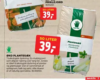 jem & fix ØKO PLANTESÆK tilbud