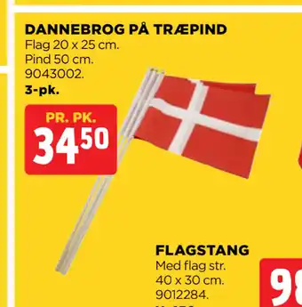 DANNEBROG PÅ TRÆPIND