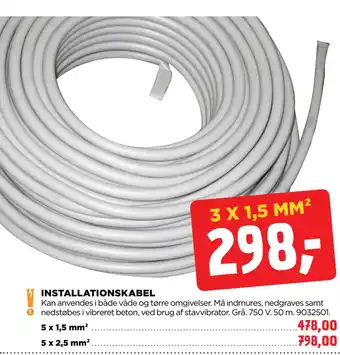 jem & fix INSTALLATIONSKABEL tilbud