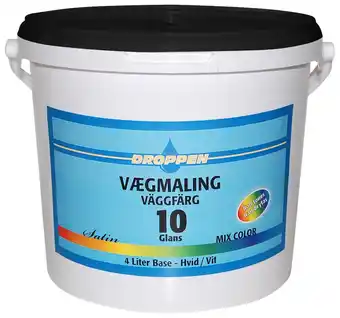 Harald Nyborg Droppen Vægmaling til toning 4 L glans 10 - hvid tilbud