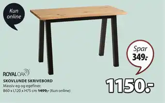 JYSK SKOVLUNDE SKRIVEBORD tilbud