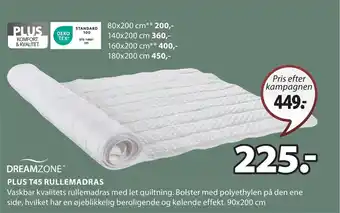 JYSK PLUS T45 RULLEMADRAS tilbud