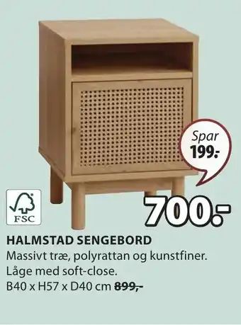JYSK HALMSTAD SENGEBORD tilbud