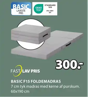 JYSK BASIC F15 FOLDEMADRAS tilbud