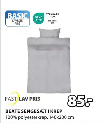 JYSK BEATE SENGESÆT I KREP tilbud