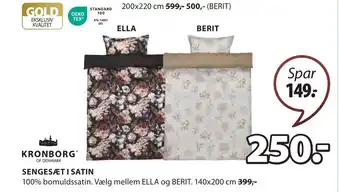 JYSK SENGESÆT I SATIN tilbud