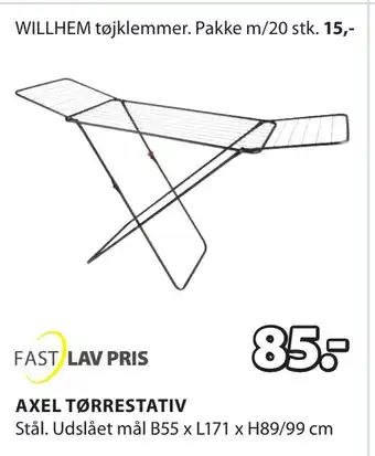 JYSK AXEL TØRRESTATIV tilbud