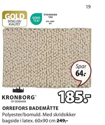 JYSK ORREFORS BADEMÅTTE tilbud