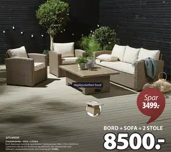 JYSK STAVERN BORD + SOFA + 2 STOLE tilbud