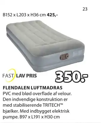JYSK FLENDALEN LUFTMADRAS tilbud
