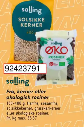 Wupti Frø, kerner eller økologisk rosiner tilbud