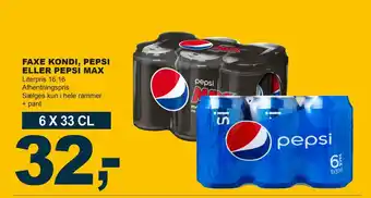 Let-Køb FAXE KONDI, PEPSI ELLER PEPSI MAX tilbud