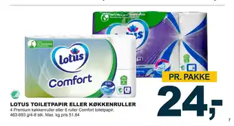 LOTUS TOILETPAPIR ELLER KØKKENRULLER