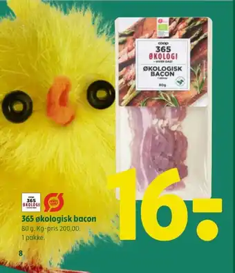 Coop 365 365 økologisk bacon tilbud