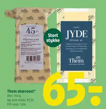 Coop 365 Them skæreost tilbud