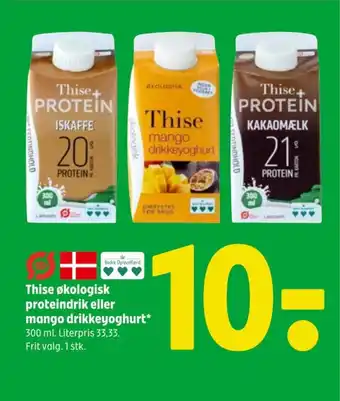 Coop 365 Thise økologisk proteindrik eller mango drikkeyoghurt tilbud