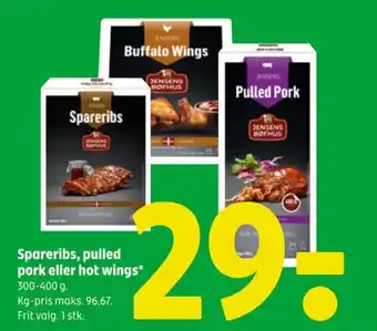 Coop 365 Spareribs, pulled pork eller hot wings tilbud