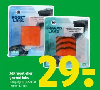 Coop 365 365 røget eller gravad laks tilbud