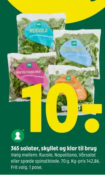 Coop 365 365 salater, skyllet og klar til brug tilbud