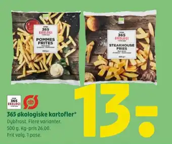 Coop 365 365 økologiske kartofler tilbud
