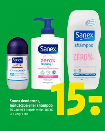 Coop 365 Sanex deodorant, håndsæbe eller shampoo tilbud