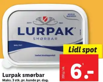 Lidl Lurpak smørbar tilbud