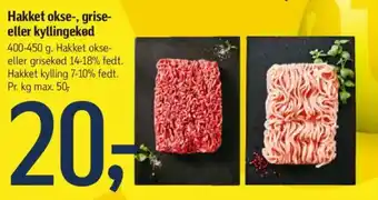 Føtex Hakket okse-, grise- eller kyllingekød tilbud