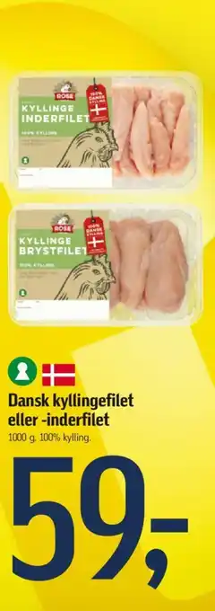 Føtex Dansk kyllingefilet eller -inderfilet tilbud