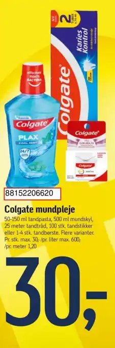 Føtex Colgate mundpleje tilbud