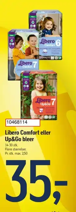 Føtex Libero Comfort eller Up&Go bleer tilbud
