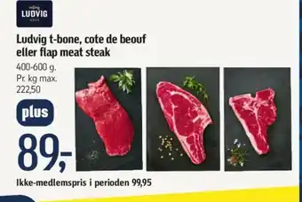 Føtex Ludvig t-bone, cote de beouf eller flap meat steak tilbud