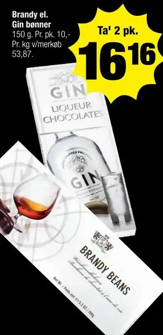 Calle Brandy el. Gin bønner tilbud