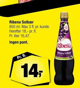 Calle Ribena Solbær tilbud