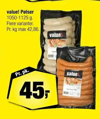 Calle value! Pølser tilbud