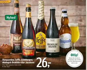 Føtex Hoegaarden, Leffe, Grimbergen, økologisk Brokilde eller Jacobsen tilbud