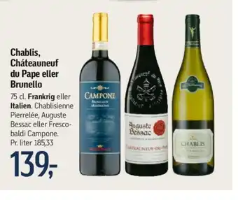 Føtex Chablis, Chateauneuf du Pape eller Brunello tilbud