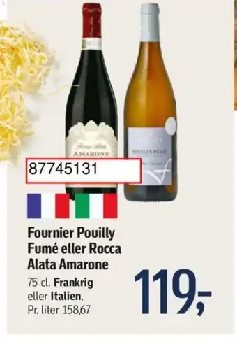 Føtex Fournier Pouilly Fumé eller Rocca Alata Amarone tilbud