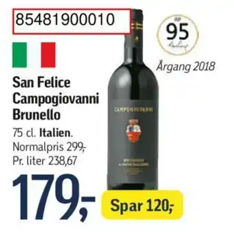 Føtex San Felice Campogiovanni Brunello tilbud
