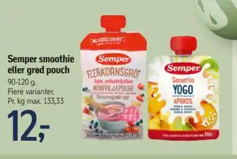 Føtex Semper smoothie eller grød pouch tilbud