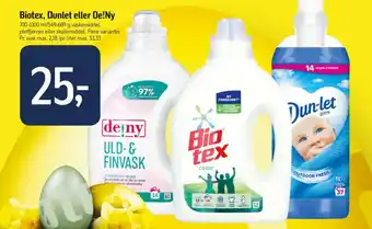 Føtex Biotex, Dunlet eller De!Ny tilbud