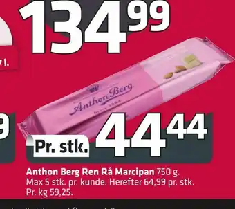 Fleggaard Anthon Berg Ren Rå Marcipan tilbud