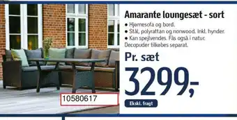 Føtex Amarante loungesæt - sort tilbud