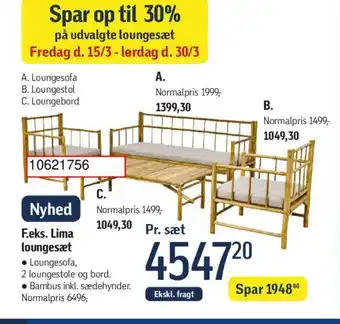 Føtex F.eks. Lima loungesæt tilbud