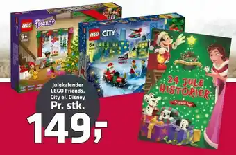Fleggaard Julekalender LEGO Friends, City el. Disney tilbud
